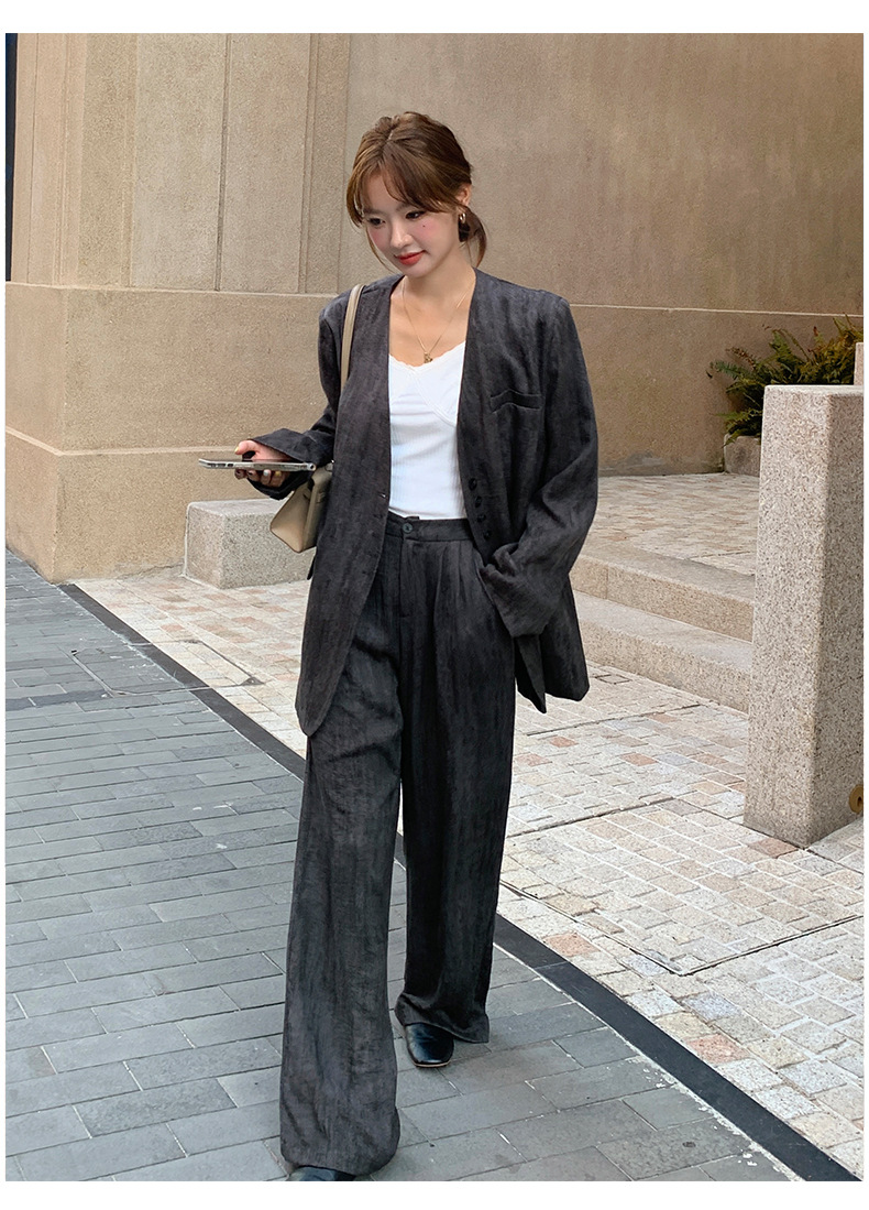 フレアパンツ 大人の洗練フレアパンツスーツセットアップ スーツ