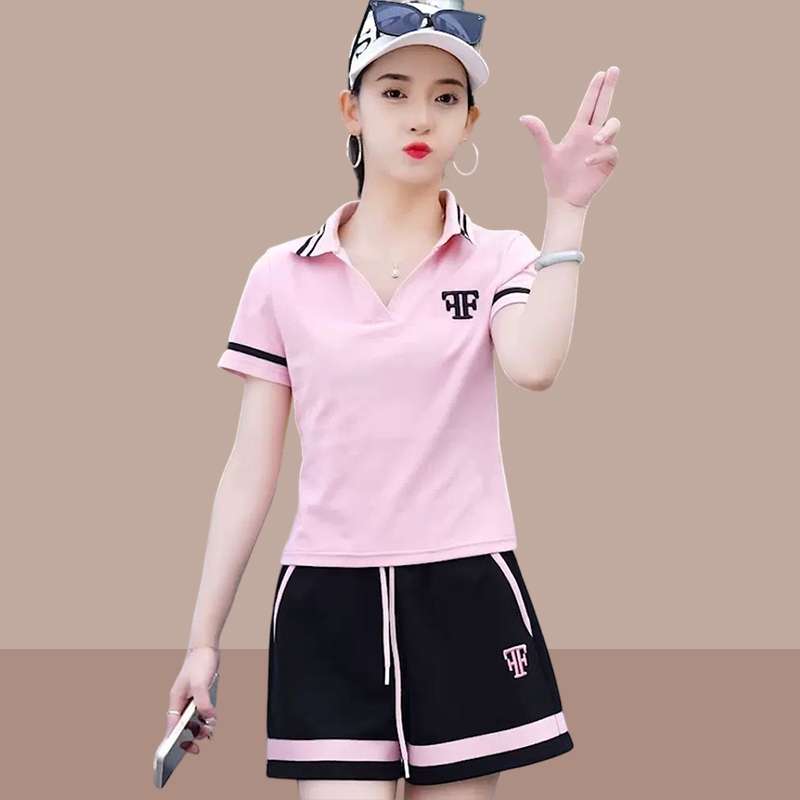 セットアップ スポーティーポロシャツ&ショートパンツセット ジャージ