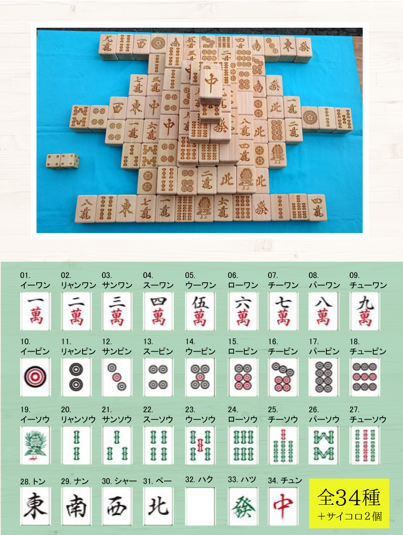 麻雀牌セット | 古谷製材所