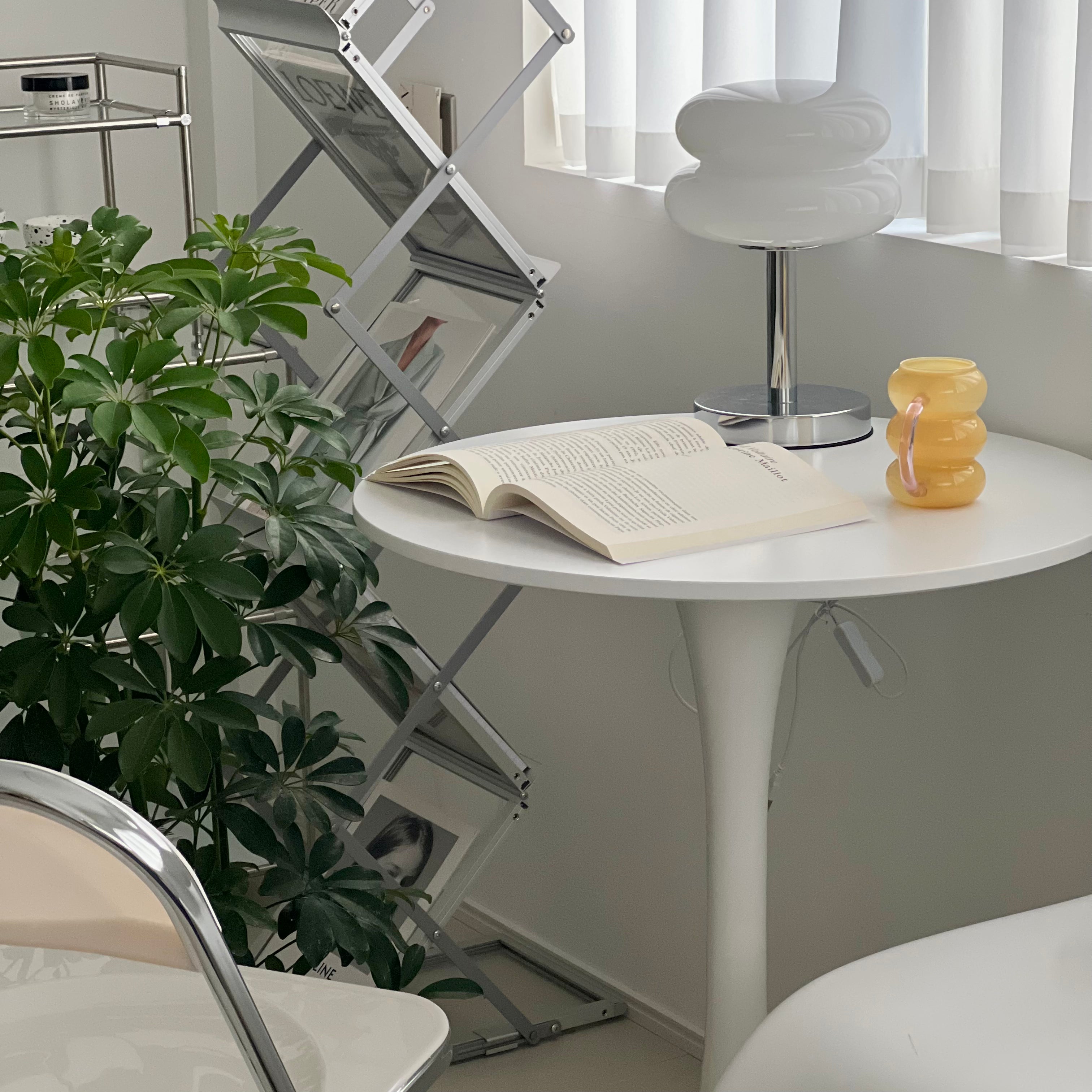 furnihunter【即納】モダンサークルカフェテーブル/おしゃれ 机 円形