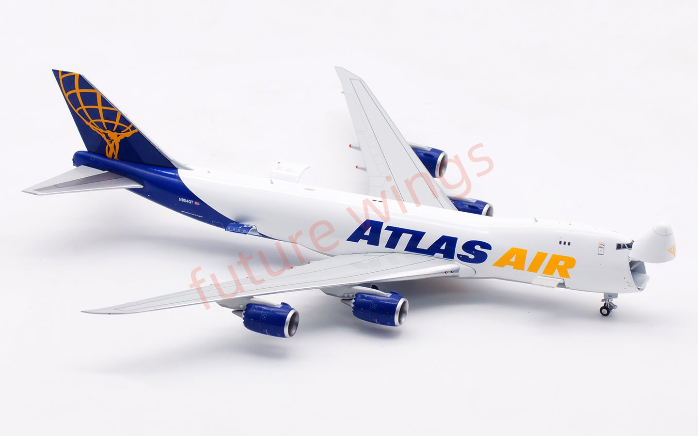 1:400 HX Models Atlas Air B747-8F N854GT Aircraft Model Free