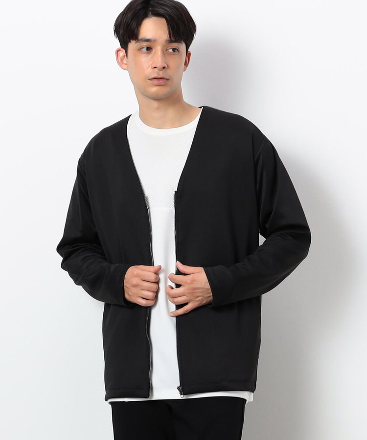 アンサンブル対応】 ダンボールニット ジップアップカーディガン（47