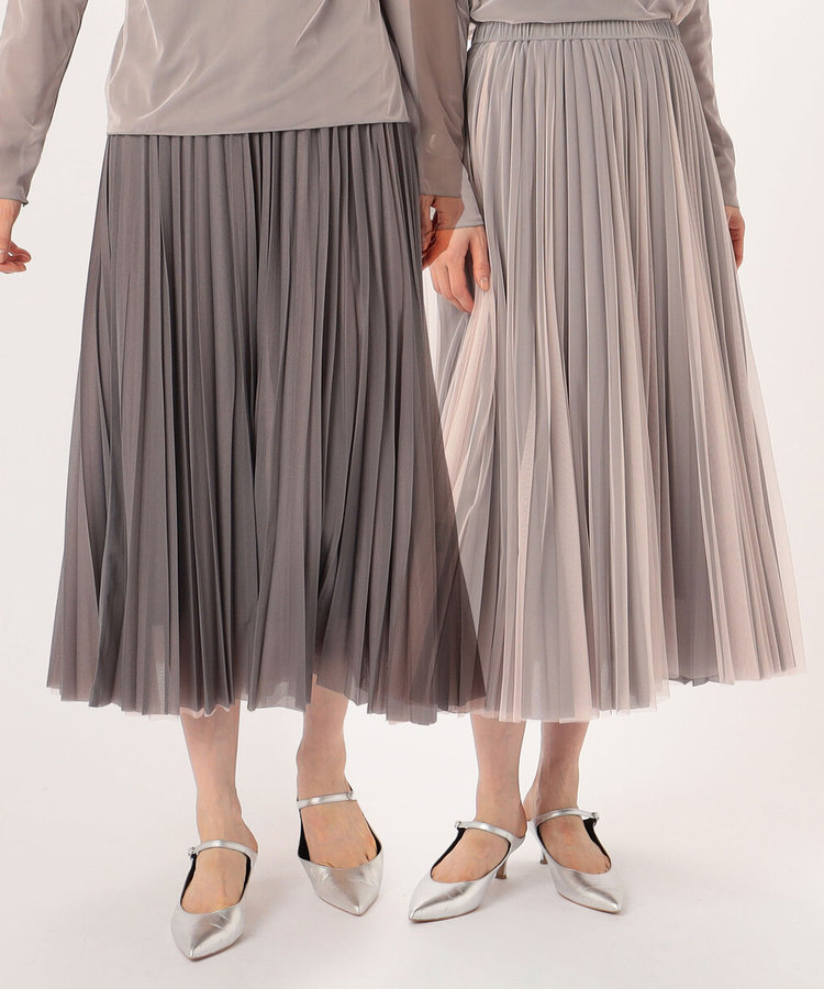 リバーシブル】ソフトチュール×オーガンジートリコット広幅 スカート