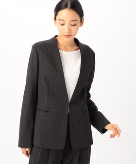 セットアップ対応】 メランジジャージ＆ナイロンレーヨンポンチ ノー