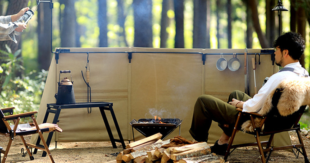 QUICK CAMP大焔をレビュー｜大型焚き火陣幕で秘密基地感アップ