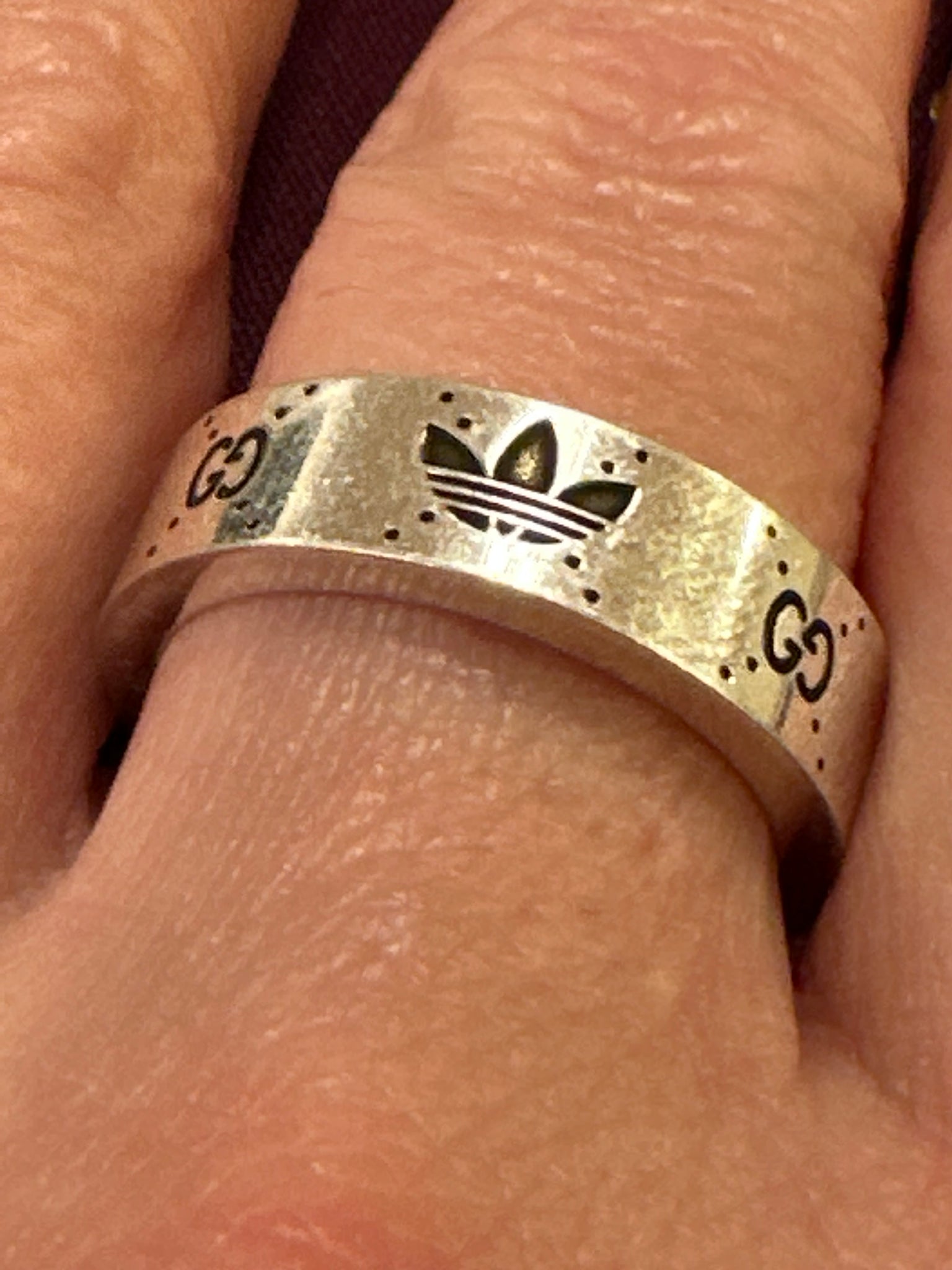Gucci x Adidas Engraved Silver Ring – Gavriel.us