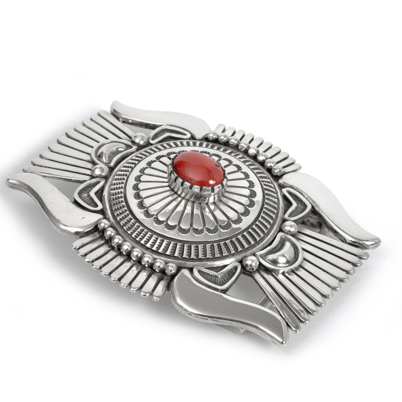 ナバホ族 Pete Johnson コーラル ケトーバックル｜マライカ公式通販