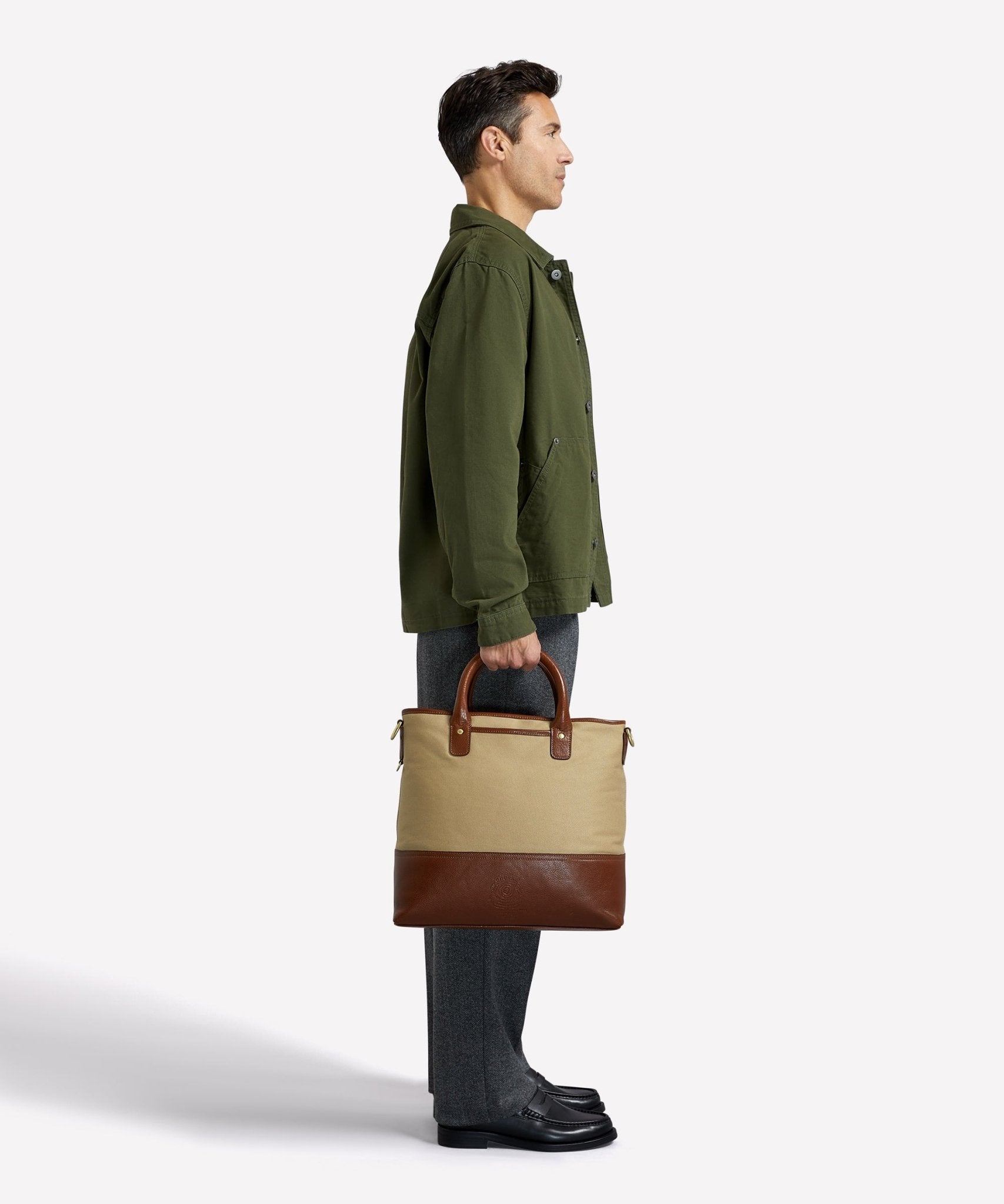 ミュージシャン TheGazettE CANVAS LEATHER TOTE / BROWN TheGazettE