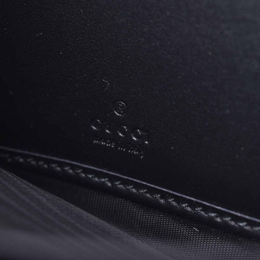 グッチナイトクーリエ GGスプリーム ラウンドファスナー長財布 黒 ユニ