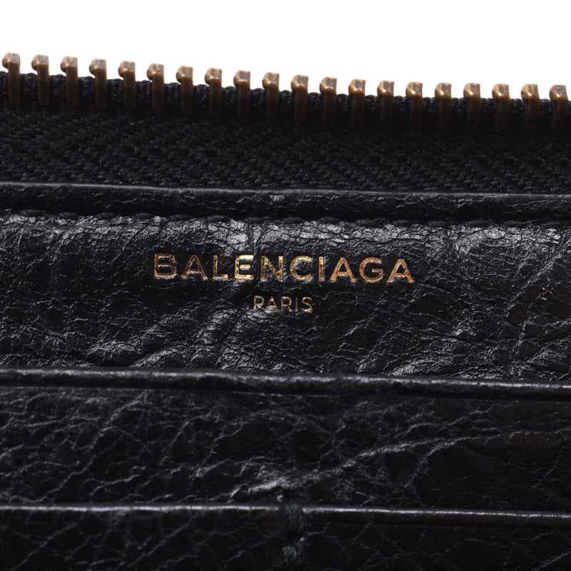 バレンシアガグラフィティ ラウンドファスナー長財布 黒/マルチカラー