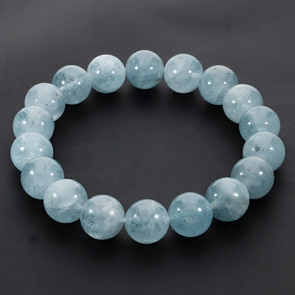 アクアマリン ブレスレット 10mm 16.5cm レディースS サイズ 3月