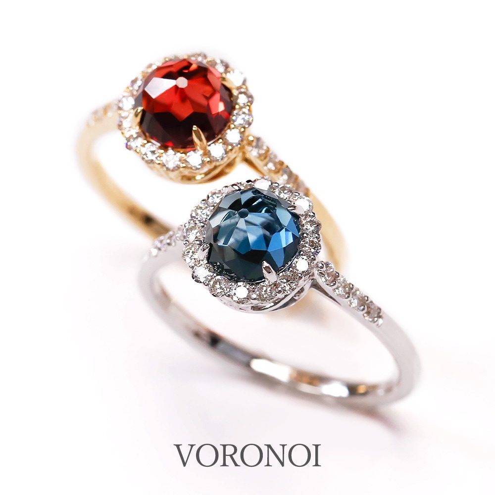 K18 MINAMO-Flower- 6mm ダイヤモンド 取り巻き リング