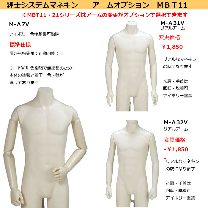 紳士マネキン ｱｲﾎﾞﾘｰ塗装 MBT21-H1-A7V-PP27M｜トルソーヤ.COM