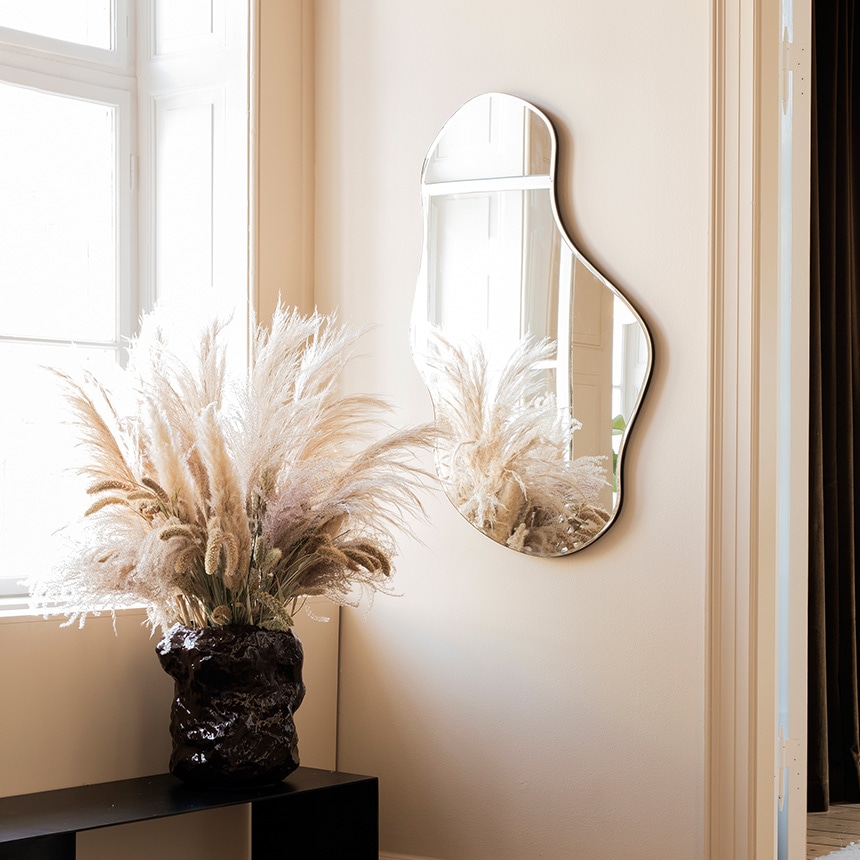 ferm LIVING 壁掛けミラー Pond Mirror ポンドミラー L 壁掛け 鏡 北欧