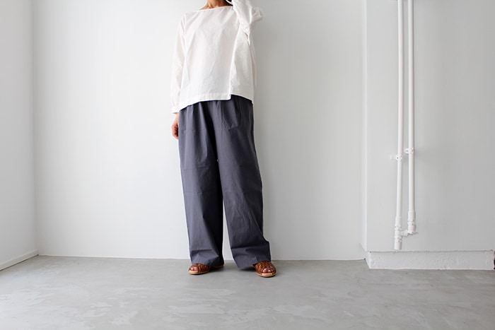 evam eva エヴァムエヴァ cotton wide pants コットンワイドパンツ