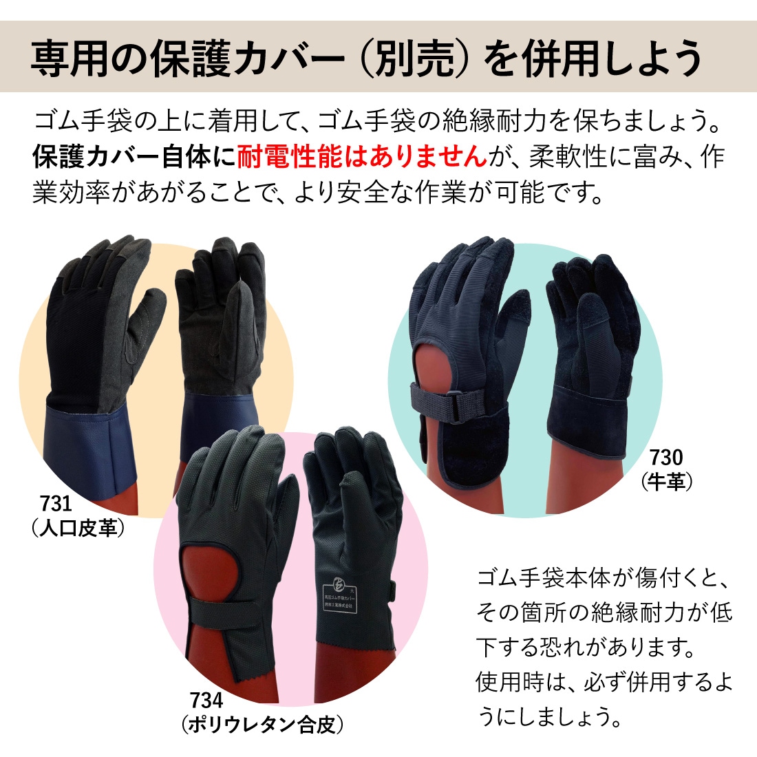 取寄品】 540 高圧ゴム手袋(NU型) 全長460mm ロングタイプ 天然ゴム