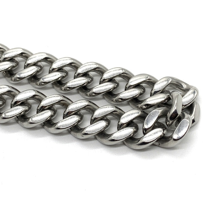 FENDI フェンディ FFロゴ 喜平チェーンネックレス パラジウム ゴールド