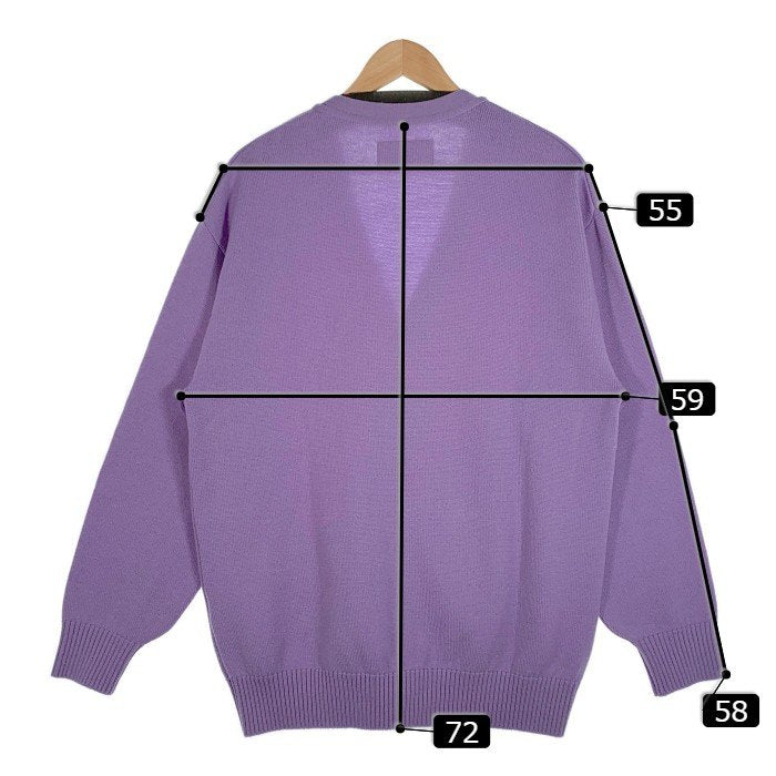 WACKO MARIA ワコマリア クラシックカーディガン パープル ウール Size