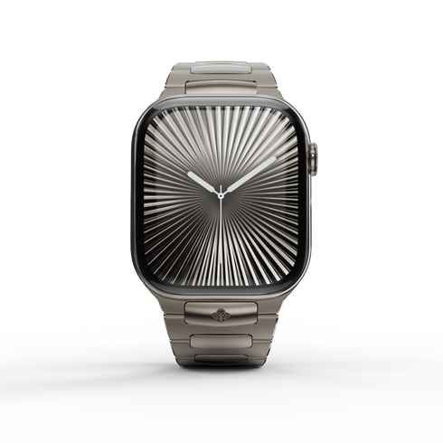 Royal Apple Watch Strap Titanium grey: Click-to-Resize | GOLDEN