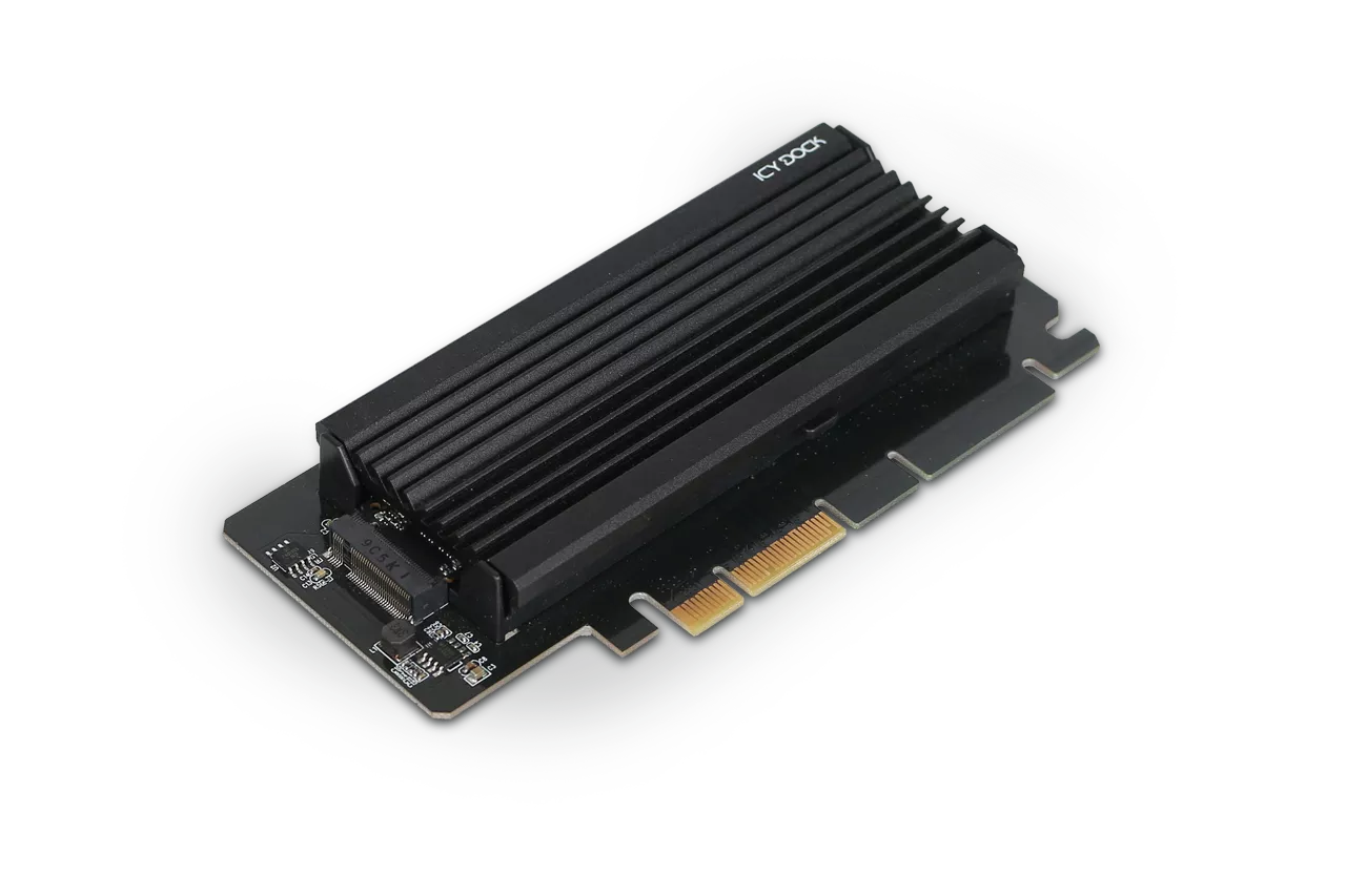 MB987M2P-2B_1 x M.2 NVMe SSD to PCIe 4.0 x4 Adapter with Heat Sink