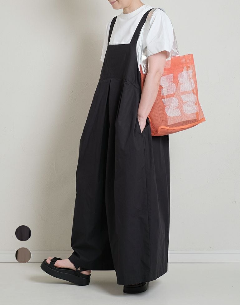 セール】 blue willow ブルーウィロー デニムライクサロペットパンツ