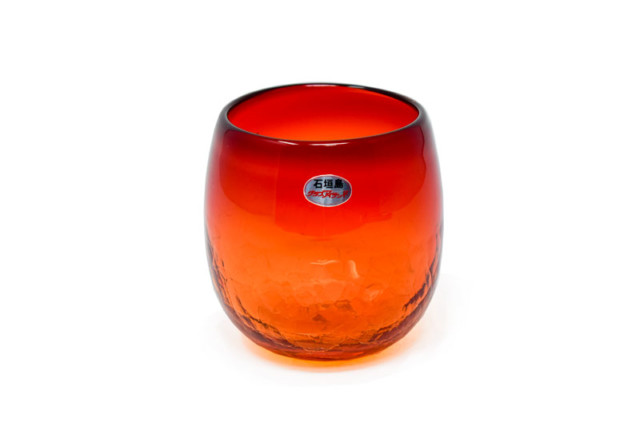 たる型グラス・赤（生産地石垣島） | 琉球ガラスショッピング・グラス