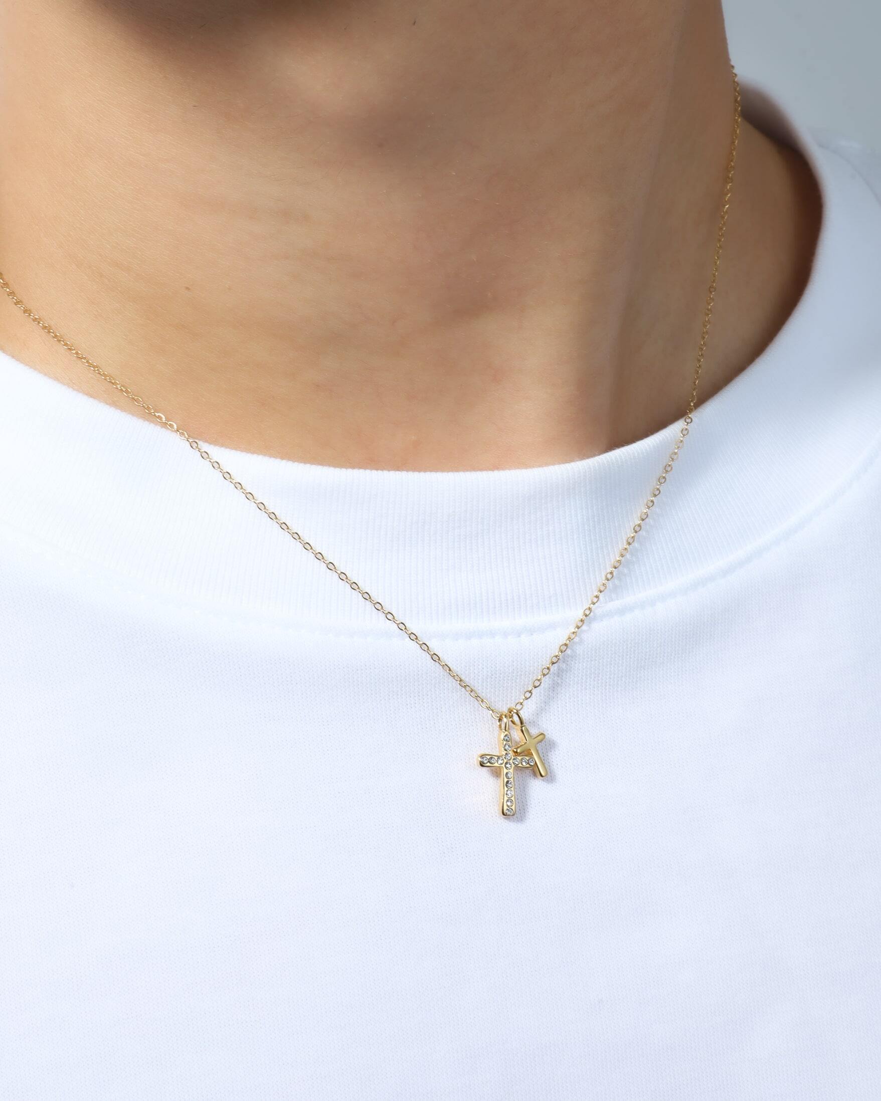Double cross necklace ダブルクロスネックレス｜GLUCK（グルック