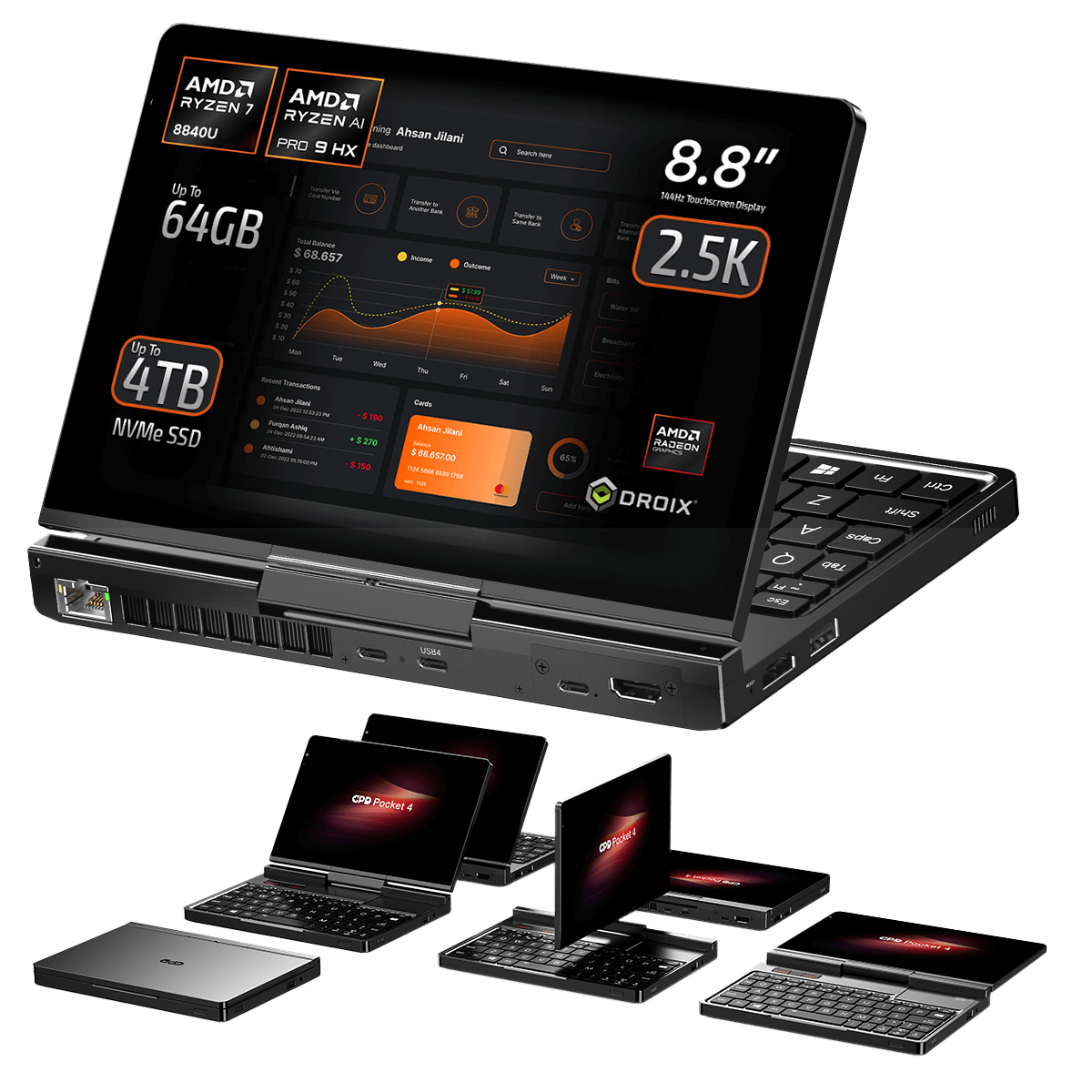 GPD Pocket 4 Compact Notebook 💻 | High-Performance Mobility