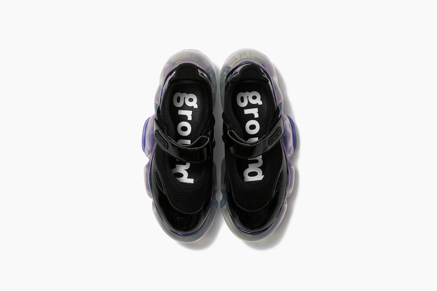 MOOPIE MARY JANE - BLACK ENAMEL / ICE GRAY AURORA (ムーピー メリー