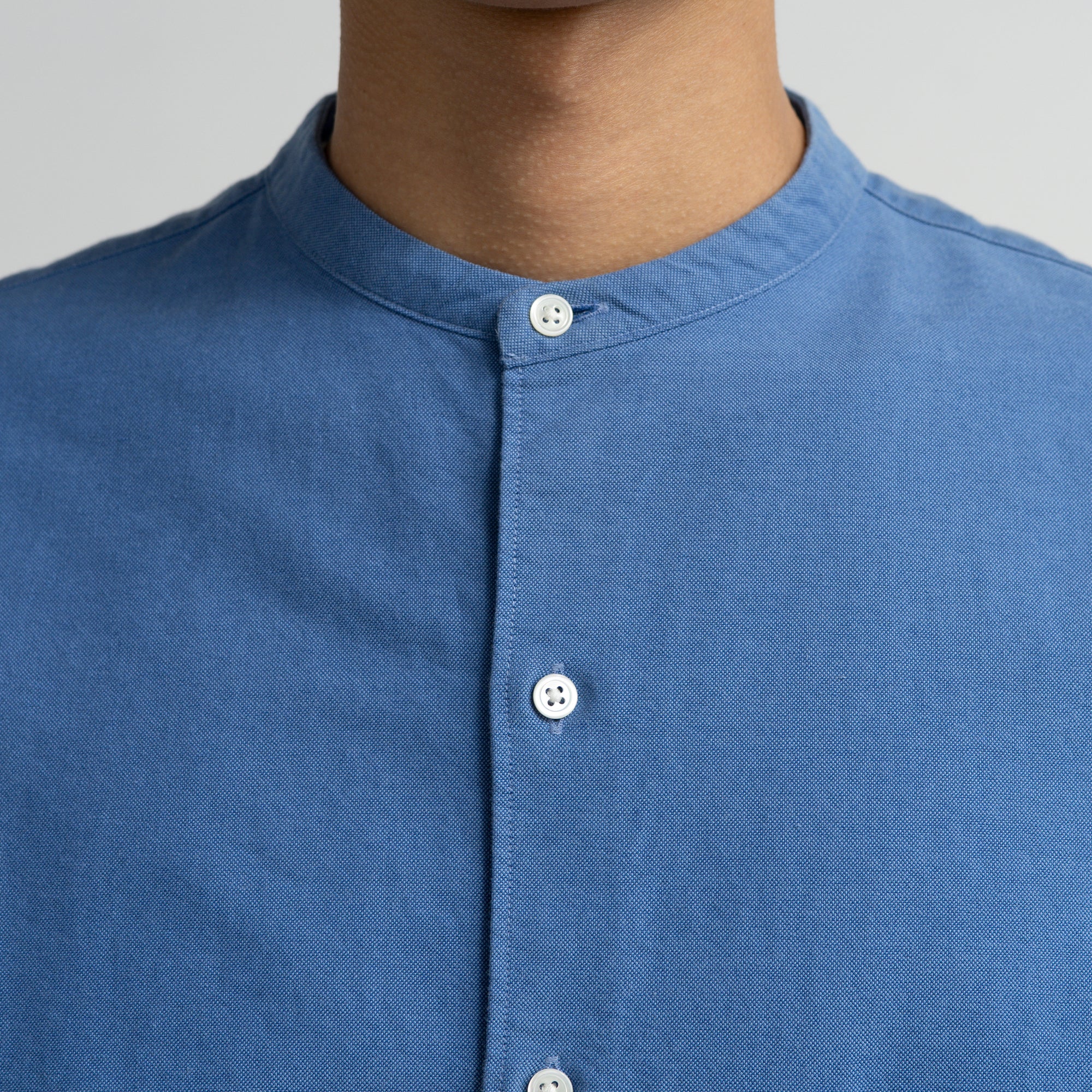 BASIC] Oxford L/S Oversized Band Collar Shirt – Graphpaper KYOTO