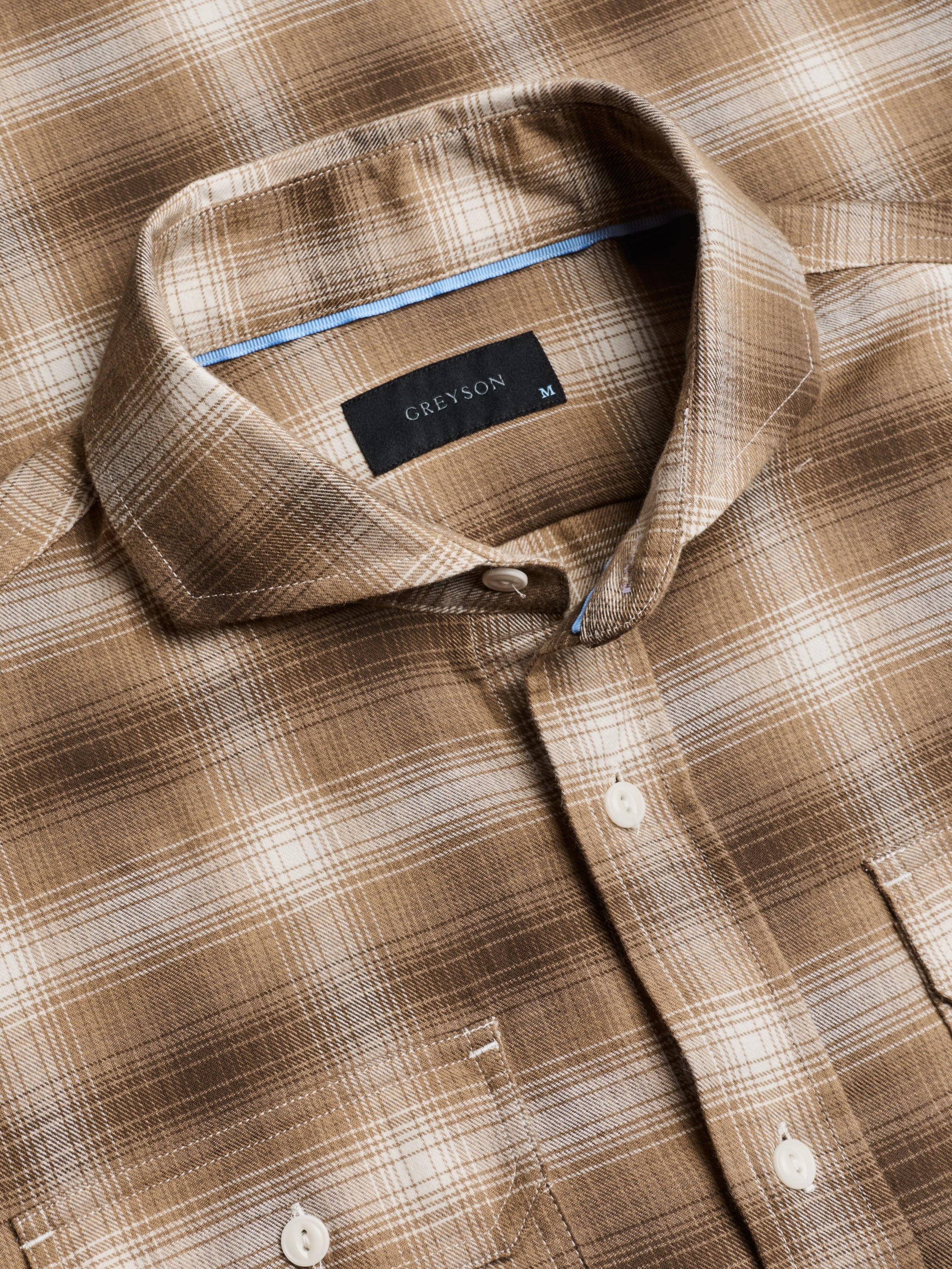 Mens Copake Shadow Plaid Work Shirt - Midweight Flannel Casual