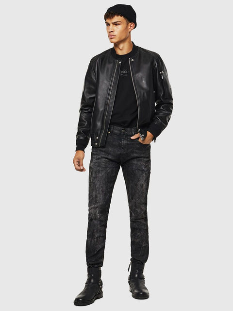 DIESEL L-JOSEPH Leather bomber jacket – Greet Silk