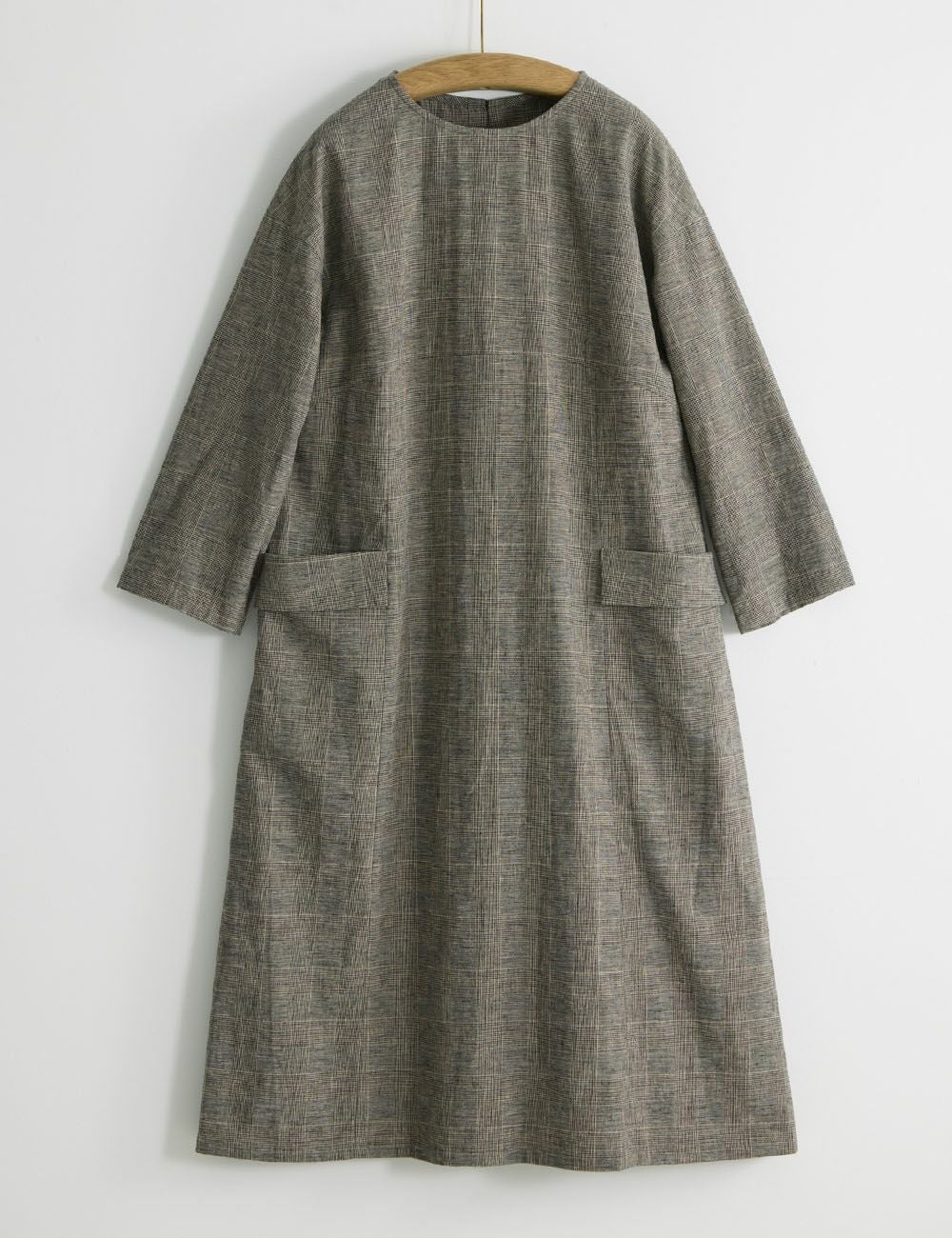 綿麻チェックワンピース宿木（やどりぎ） | 石見銀山 群言堂オンライン