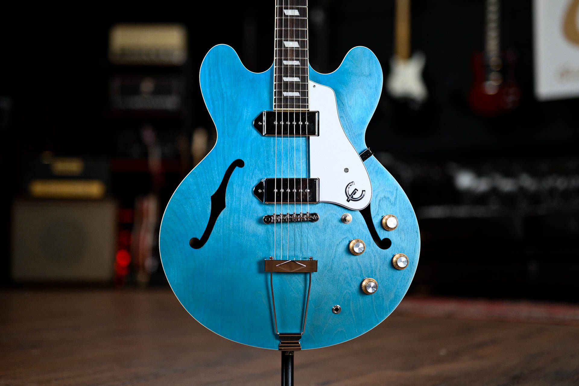 Epiphone Casino Worn Blue Denim - Guitar Gear Giveaway