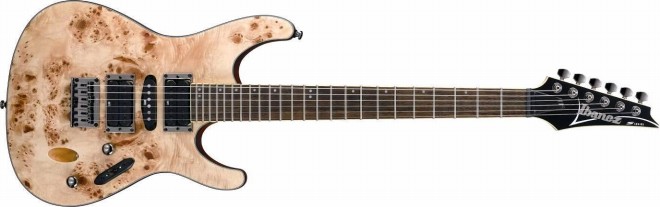 エレキギター】Ibanez つや消しナチュラル仕上げ・エキゾチックウッド