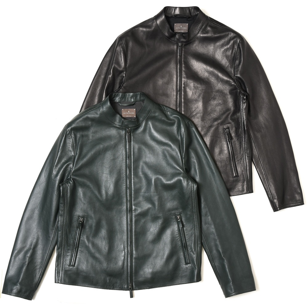 SALE】ALTACRUNA（アルタクルーナ）ラムレザースタンドカラーシングル