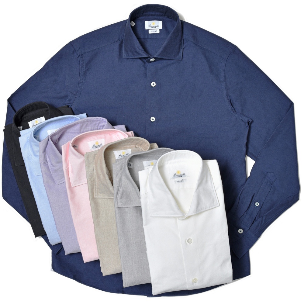 Giannetto（ジャンネット）コットンピンオックスセミワイドカラー