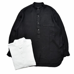 COMOLI（コモリ）リネンWクロス プルオーバーシャツ B01-02007