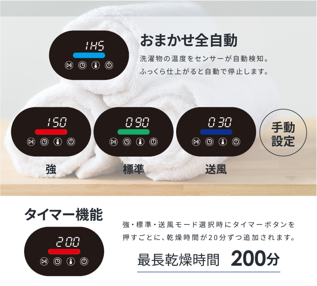 UV-C除菌搭載 全自動衣類乾燥機 4.0kg - Hanx株式会社