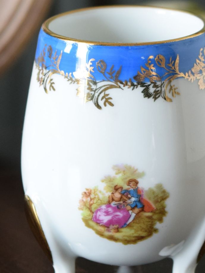 フランスリモージュのアンティークの花器、 L.E.C. (Leclair) Limoges