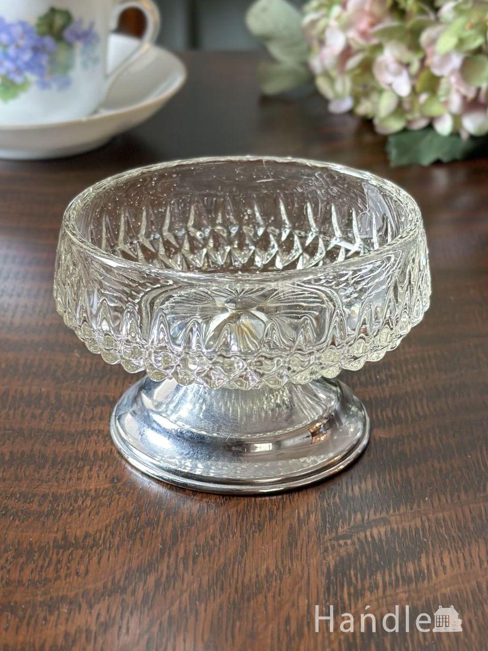 イギリスのアンティークシルバー食器、優雅な脚付きのコンポート(k