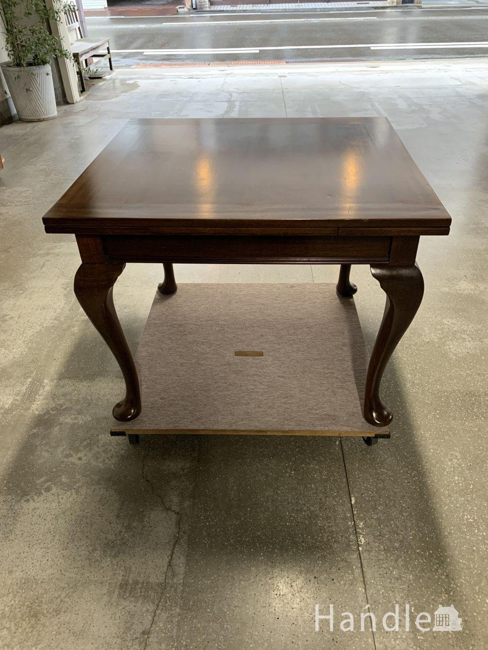 英国アンティークの伸長式テーブル、おしゃれなゲートレッグテーブル(q