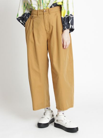 セルロースコットンツイルオーバルパンツ（ワイドパンツ）｜SUPER