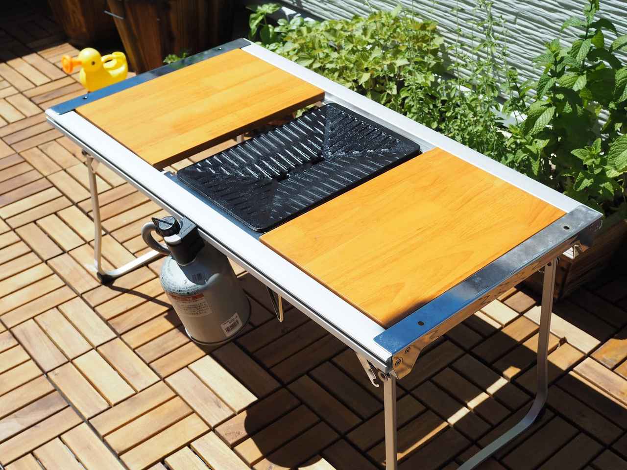 スノーピーク】ベランピング向きテーブル「エントリーIGT」 家族連れ