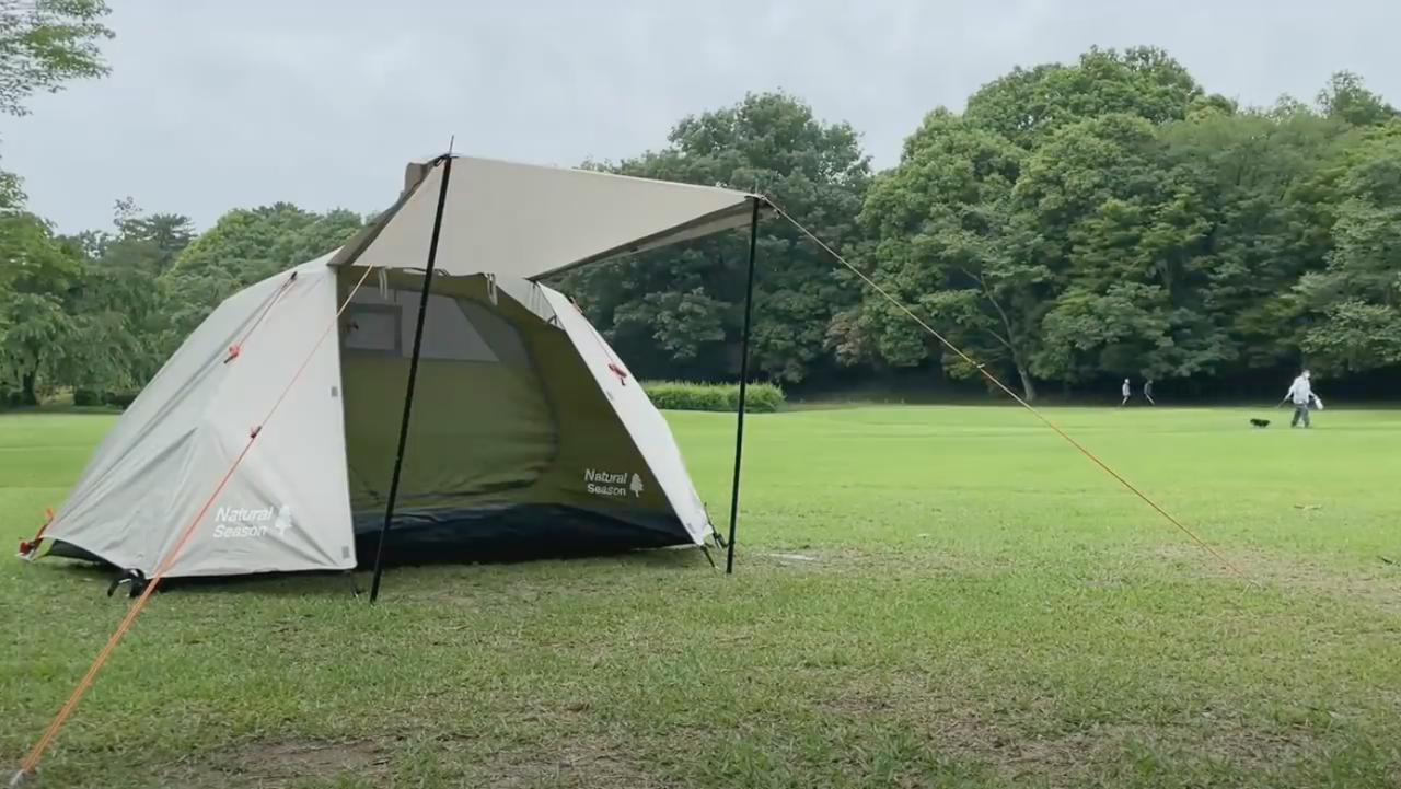 コメリ テント】高コスパの『クイックアップ・キャノピー付ソロテント