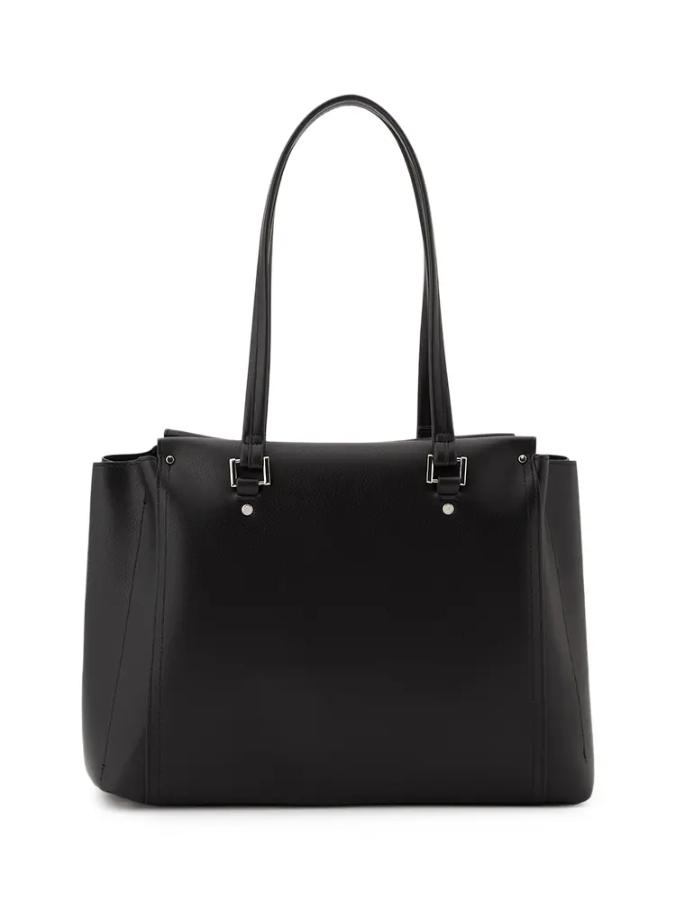 ブラック 【INDIVI】トートバッグ 3層収納 持ちやすい ブラック