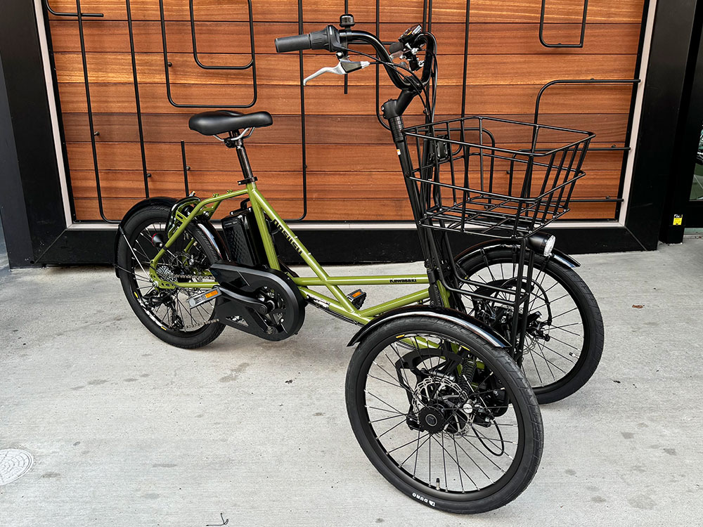上杉本店】カワサキの電動3輪アシスト自転車「ノスリス」 2025年モデル