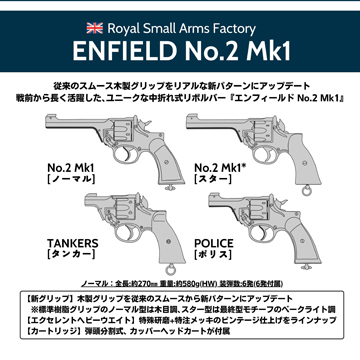 マルシン エンフィールド No.2 Mk1 ノーマル 樹脂グリップ ABS