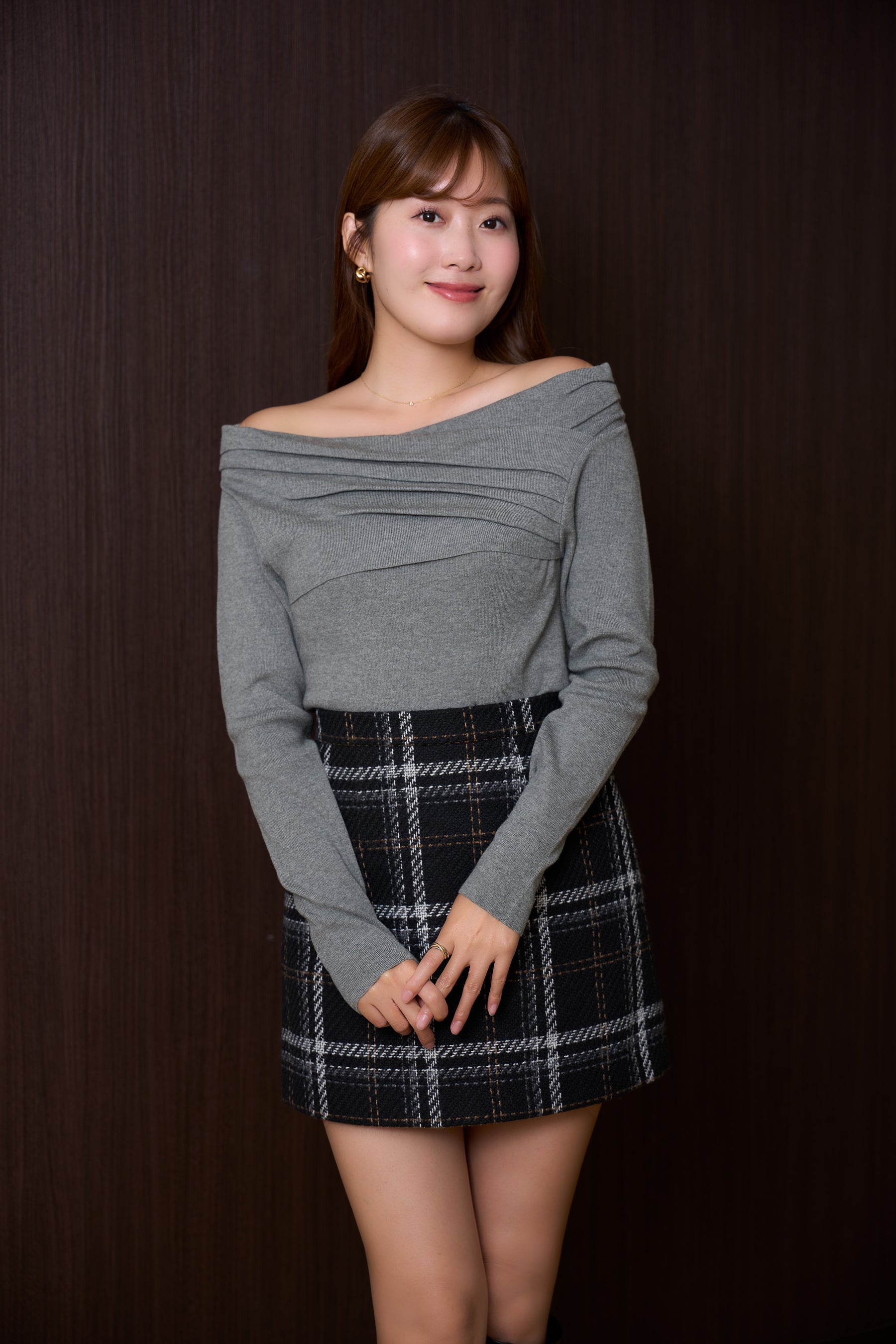Tweed Check Mini Skort