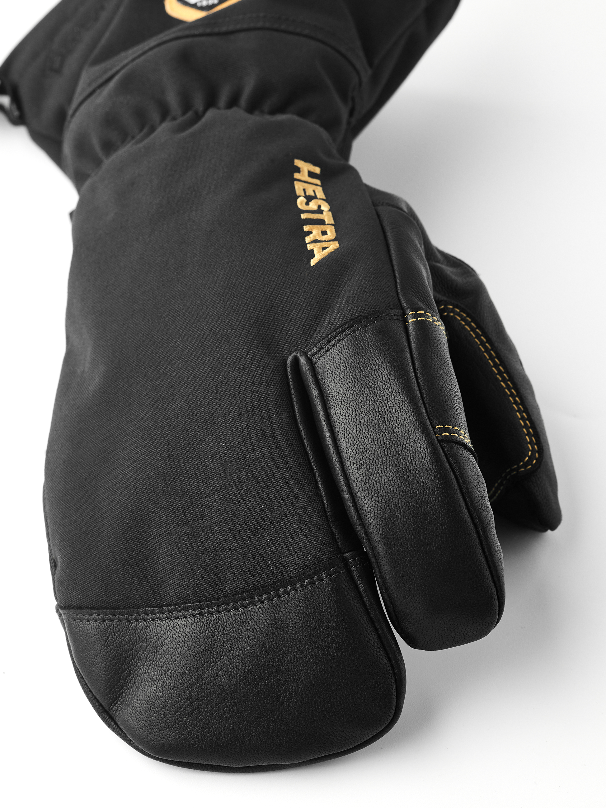Army Leather Gore-Tex - 3 finger - Black | Hestra Gloves